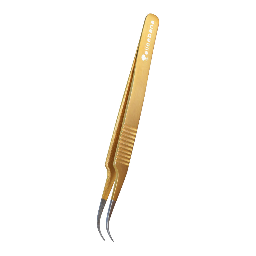 Elleebana Curved Tip Extension Tweezers (12 cm) - 16342
